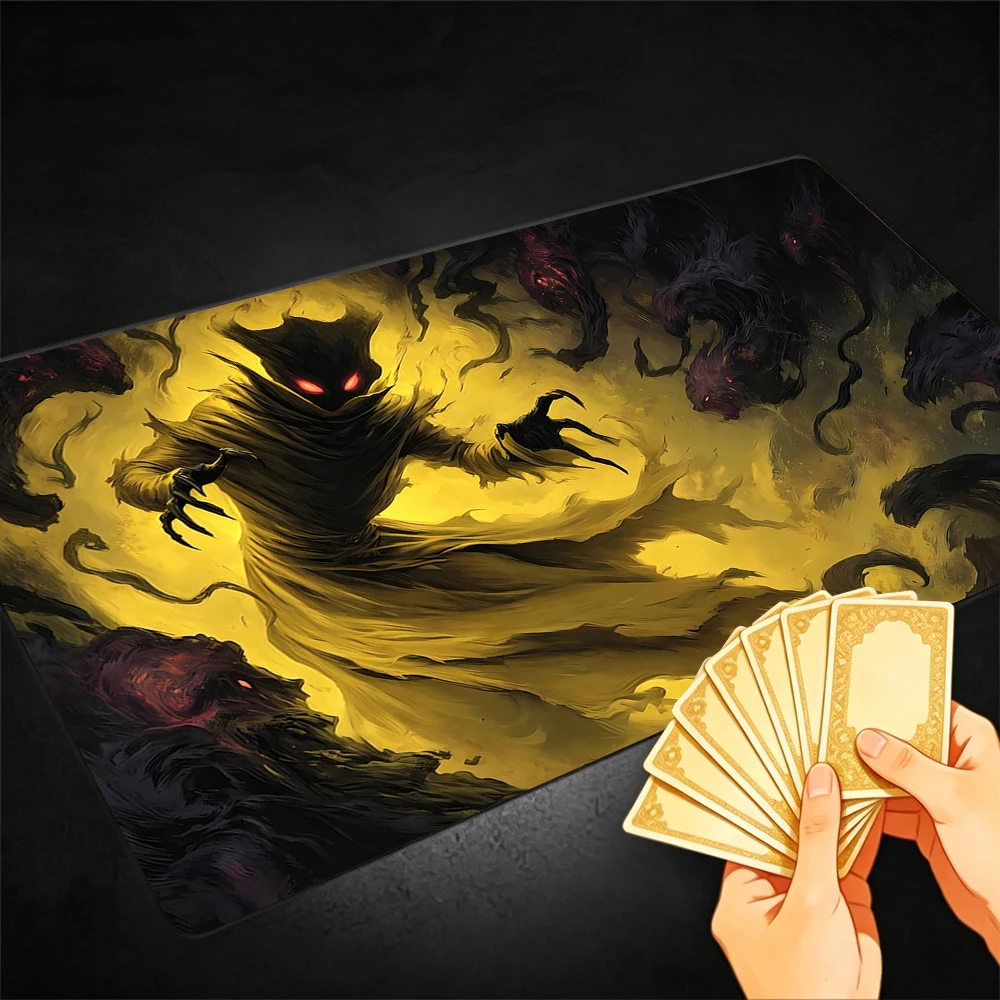 Mysterious Demon Ghost TCG Playmat Magic Playmat Gathering Gaming Mat with Stitched Edge Anti-slip base Trading Card Game