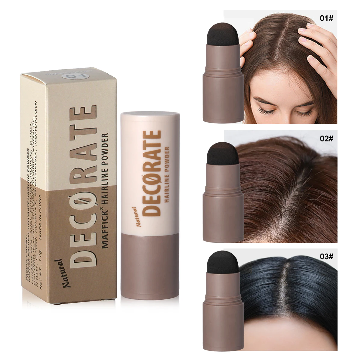 

Waterproof Hairline Powder Natural Sweatproof Hair Chalk Black Brown Hair Concealer Root Cover Up Hairline Fluffy Shadow Powder