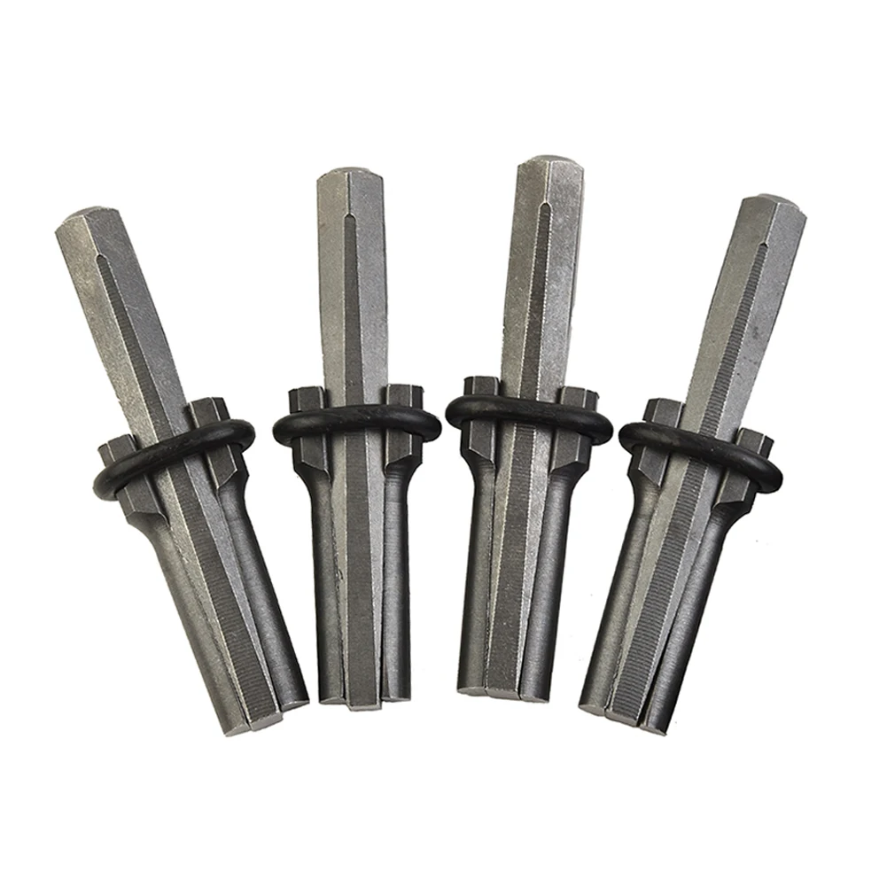Rock Splitters Stone Splitter Hand Tools Set 14/16mm 4pcs Concrete Splitters Stone Splitting Tool Wedges Feather