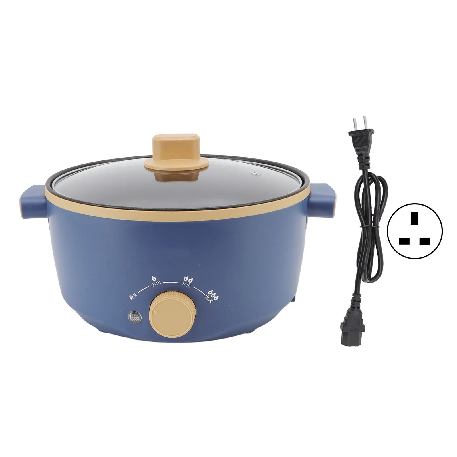 800W Electric Cooker 2.5L 3 Speed Control Single Layer Multifunctional Electric Pot Cooker