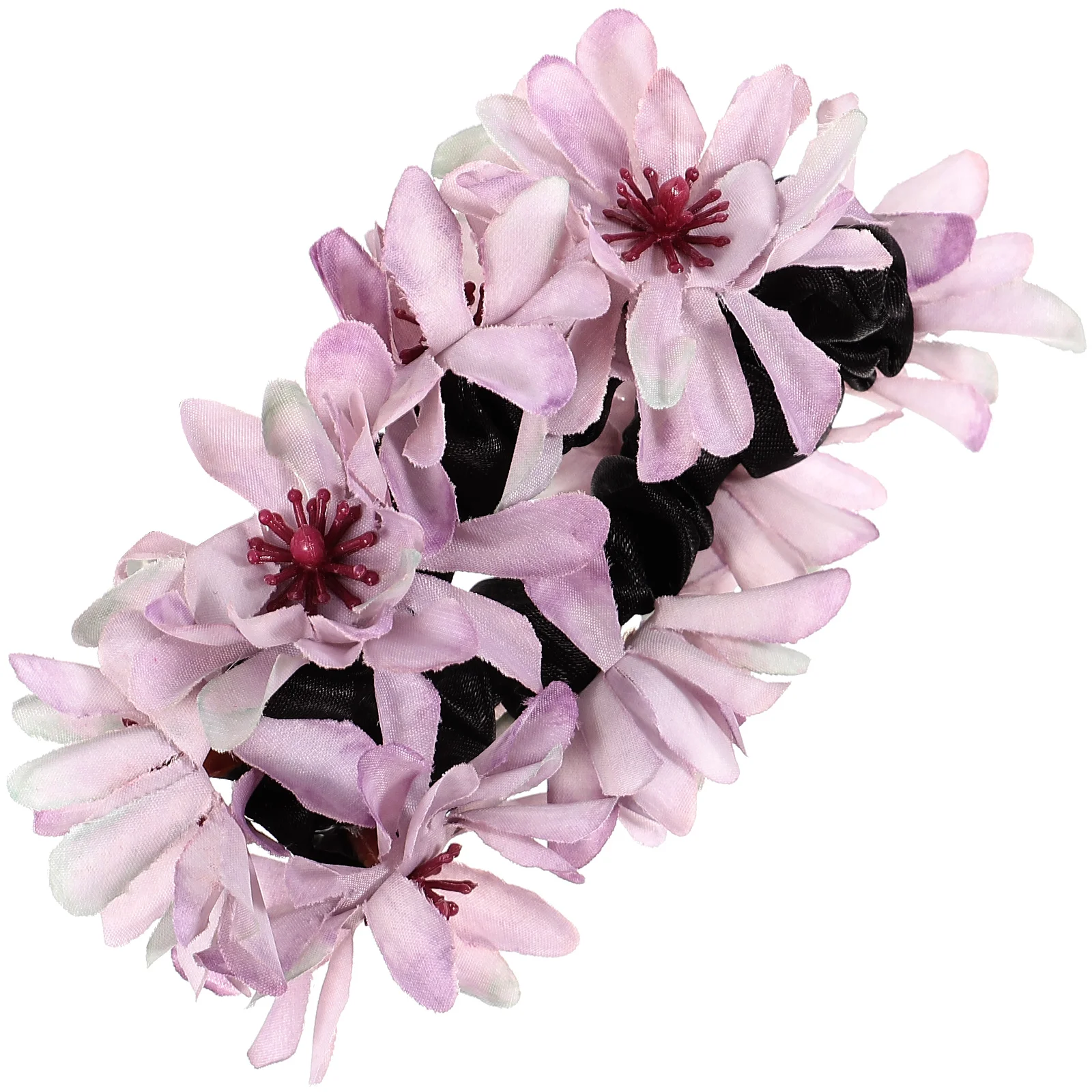 

Elastic Simulated Flower Hair Ring Women Fabric Girl Ties Hair Accessories Ponytail Holder Styling Decorations