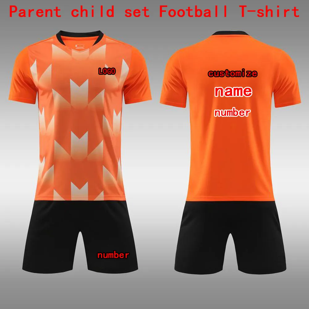 

Adult Kids Football Jerseys Men Customize Soccer Uniforms Women Parent Child Set Sportswear Team Quick Drying T-shirt