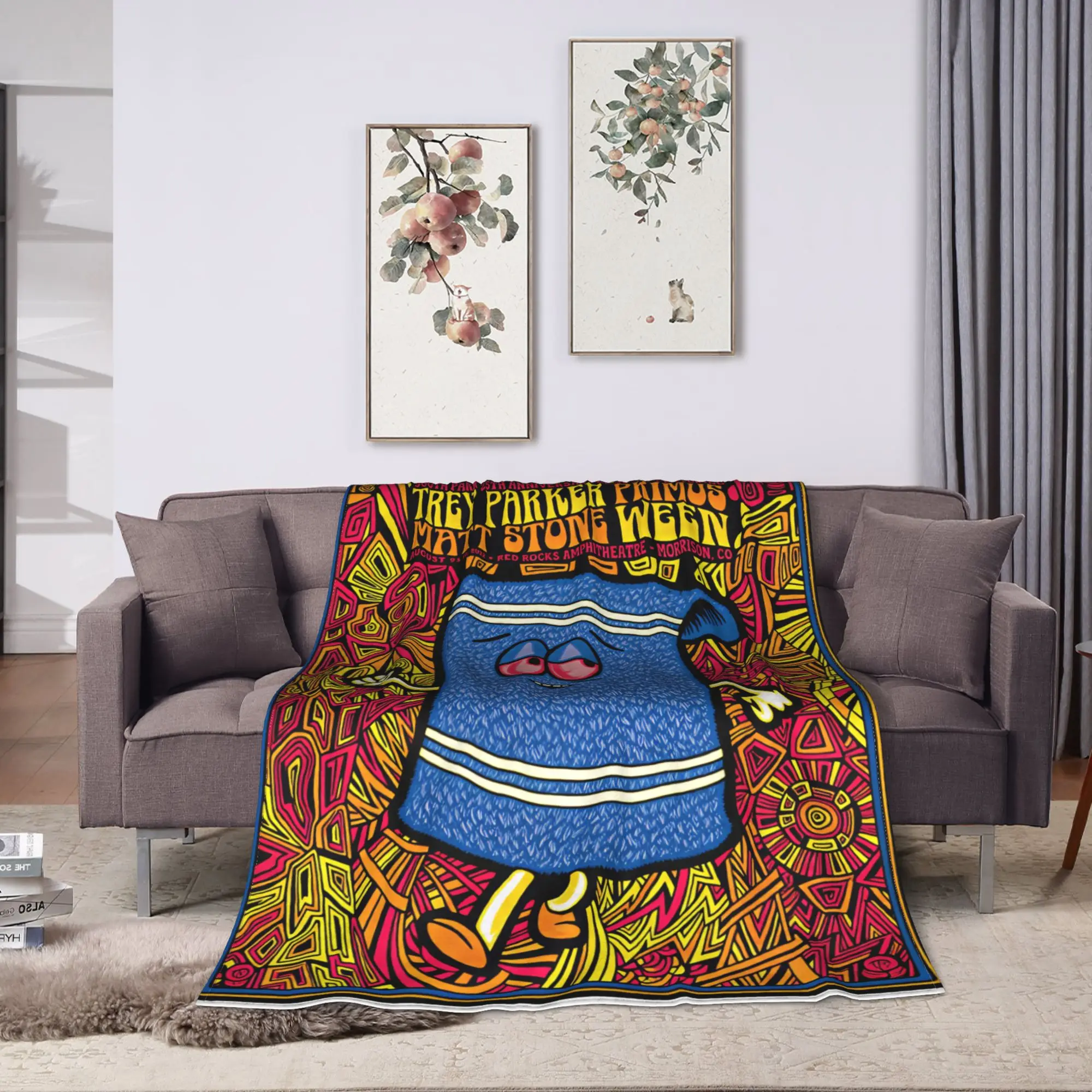 South Cartoon Park Towelie Flannel Blankets  Soft Warm Throw Blanket for Outdoor Decorative Novelty Bedspread Sofa Bed Cover