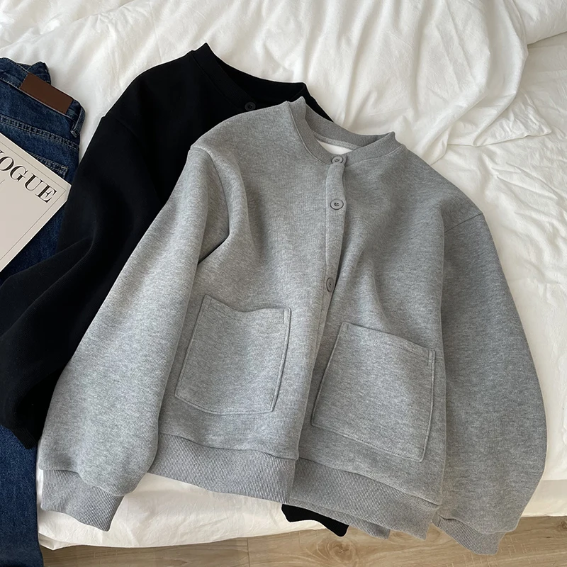 بلوزات نسائية ملابس خريفية حياكة حرارية بالإضافة إلى زي العمل لطلاب المدارس المتوسطة Preppy متعددة الكتف وسيم