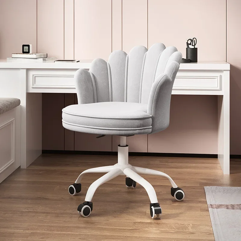 Nordic Female Anchor Live Rotatable Chair Home Office Chair Lovely Bedroom Desk Chair Lift Adjustable Pink Backrest Furniture