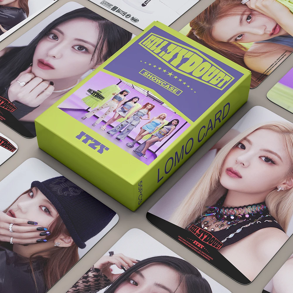 55Pcs/Set Kpop ITZY New Album KILL MY DOUBT Lomo Cards 2024 Season Greetings Photo Print Cards Fans Gifts Collection