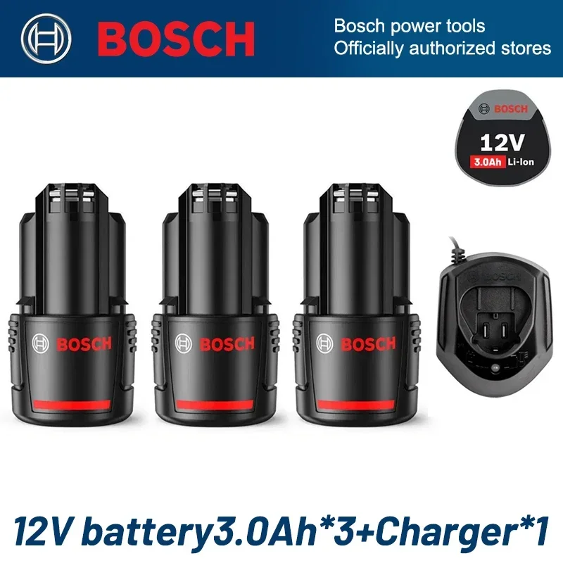 100% Original Bosch 12V Akku, 3000mAh BAT411 Lithium-Ionen Wiederaufladbarer Akku BAT411A BAT412 BAT412A BAT413 Akku-Ladegerät