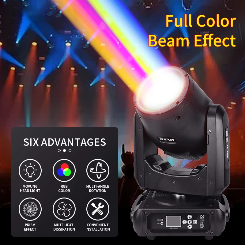 Mini 230W moving head light 7R 8+16 Prism DMX sharpy LED RGB Beam Light for Dj Night Club Bar Disco Light Moving Head