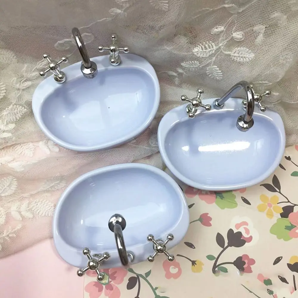 European-style Photography Props Simulation Closestool Miniature Toilet Bathtub Washbasin Dollhouse Bathroom Doll Accessories