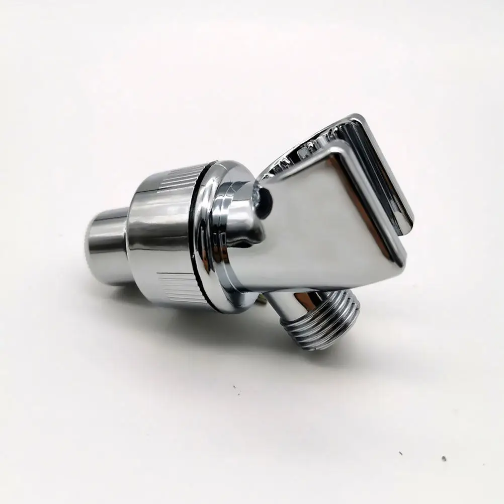 Shower Arm Mounted Shower Head Holder Silver Adjustable Tee Adapter for Bathroom Tap Adapter Diverter Connector