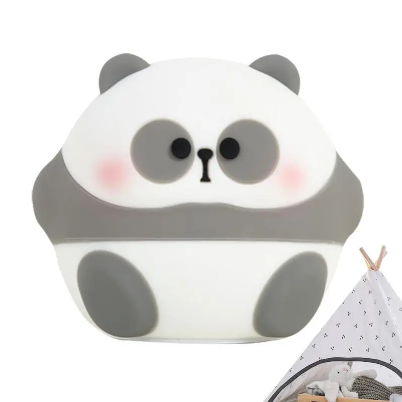 

Cute Panda Night Light Touch Control Cute Soft Silicone Panda Night Light Silicone Animal Nursery Lamp Convenient Cartoon Desk