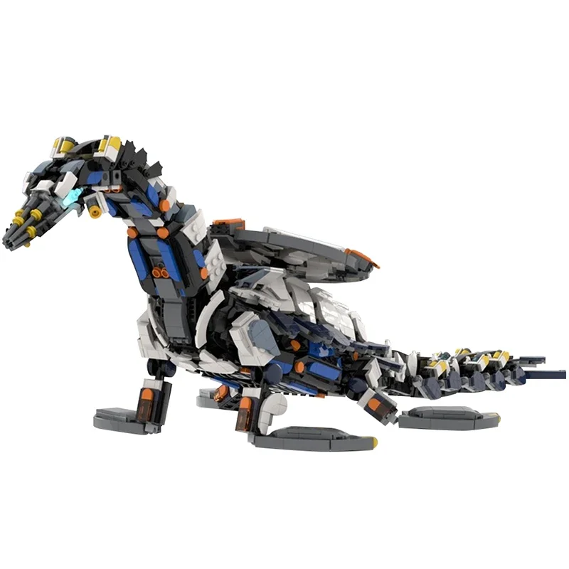 Horizoned Forbidden West Tideripper Building Blocks Set Monsters Toothed Beast Thunderjaw Bricks Building Toy for Children Gifts