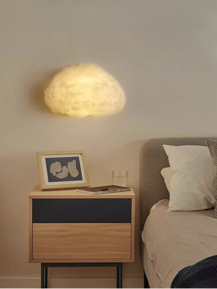Cloud Wall Lamp Cream Style Cloud Light Kids Room Bedroom Living Room Hallway Store Indoor Decor lighting PP Cotton Night Light
