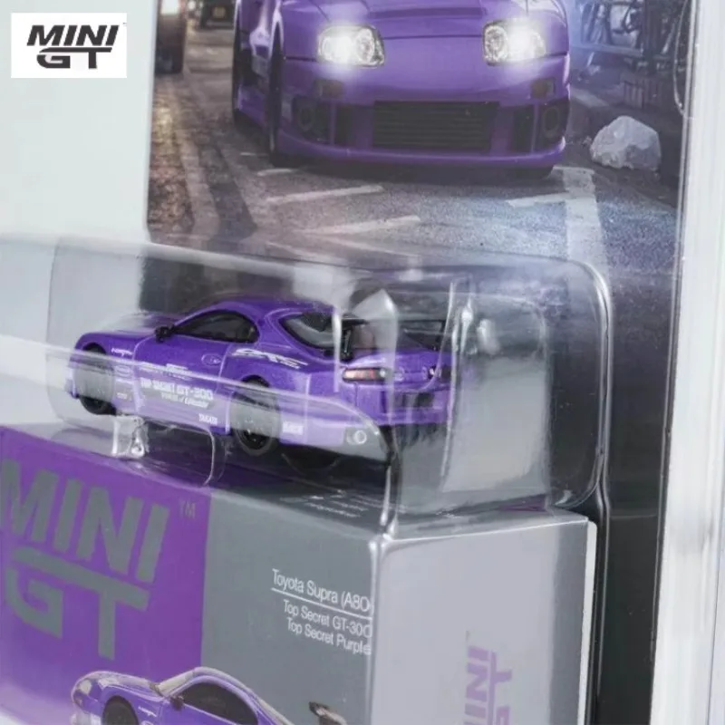 

MINI GT 1:64 Toyota Supra A80 Top Secret GT-300 Cast Alloy Model Car, Boys' Holiday Gift Toy, Adult Collection Decoration Item.