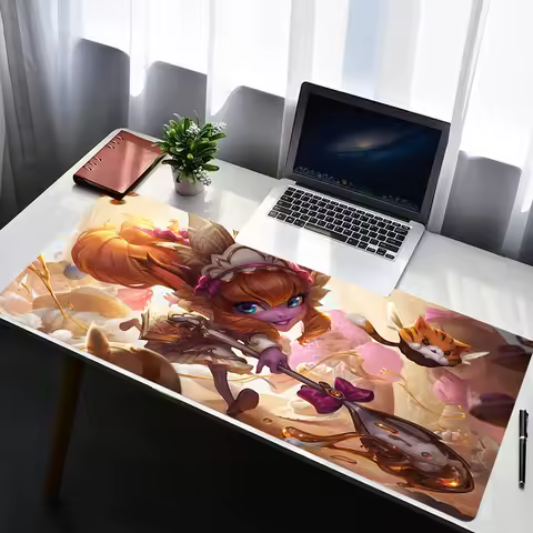 Mouse Pad Laptop Non Slip Extended Desktop Mouse Mat PC Rubber Keyboard Pad L-league of Legends Lulu Gaming Accessories Mousepad