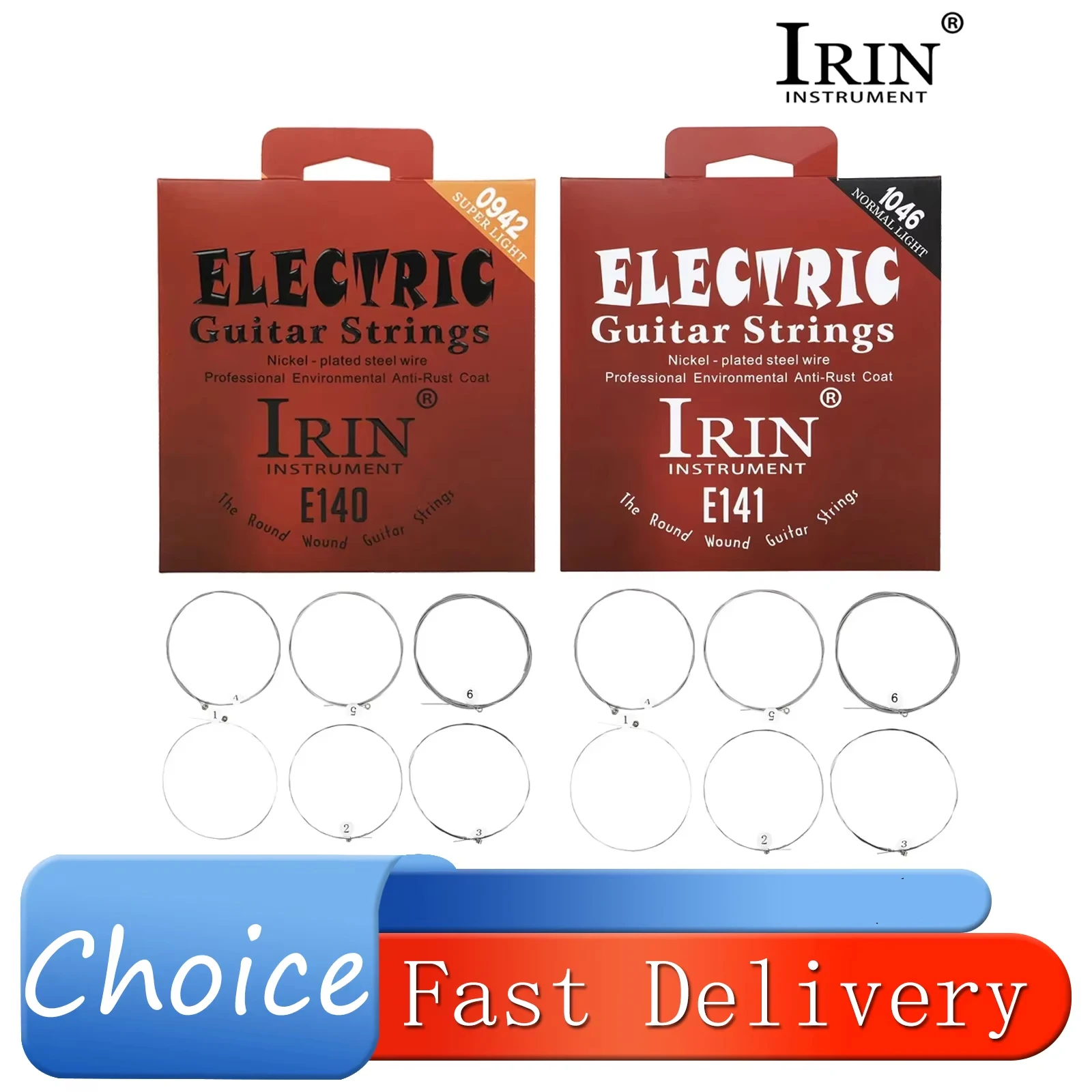 IRIN Electric Guitar Strings High Carbon Alloy Nickel Steel Wrap Guitar Professional Practice Strings Electric Guitarra Parts