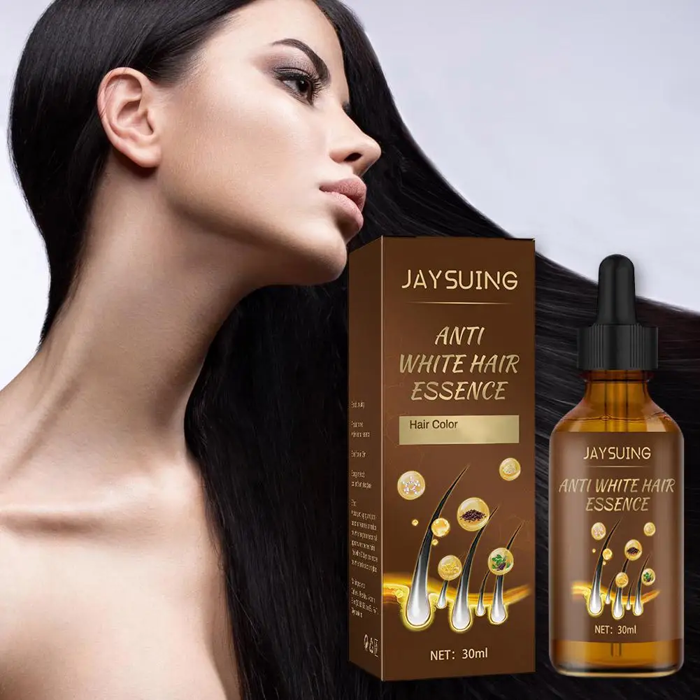 

White To Black HairAnti-grey Hair Essence Serum Scalp Hair Lotion Firming Care Hair Massage Moisturizing P4Y1