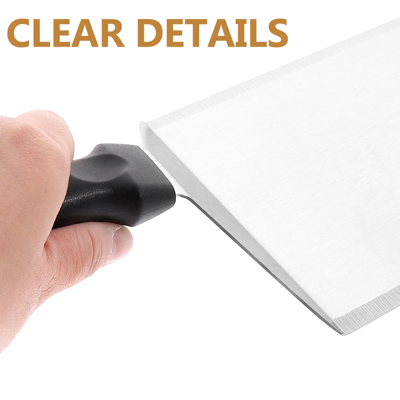 

Stainless Steel Spatula 1PC Multifunctional BBQ Pizza Steak Kitchen Griddle Scraper Utensil Griddle Scraper Food Tool