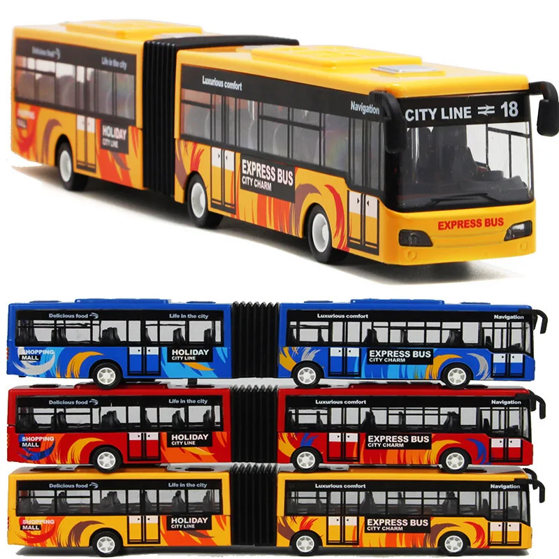 

1:50 alloy pull back double-section bus model,simulation sound and light city bus toys,tourist car toys,wholesale