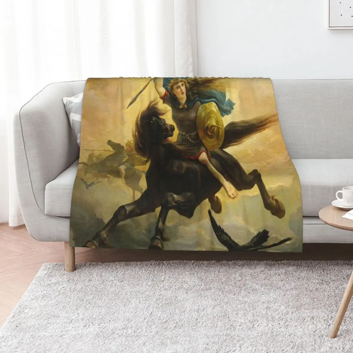 The Valkyrie - Peter Nicolai Arbo Throw Blanket Luxury Designer Kid'S Decorative Beds Luxury St Bed Single Blankets