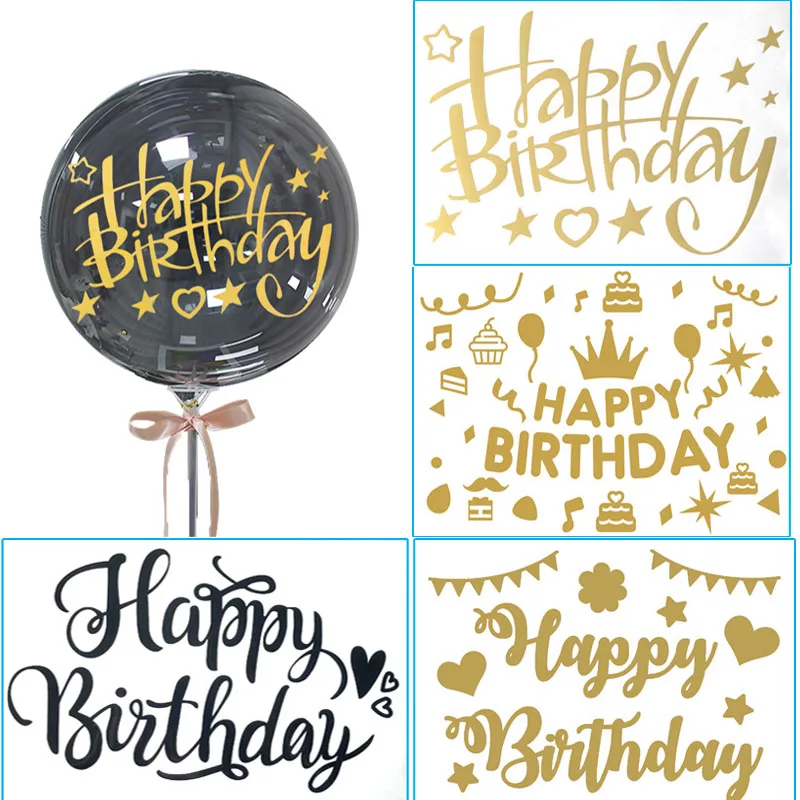 Transparent balloons stickers for birthday party decoration,large 21x29cm,36inch bubble balloons, balloons