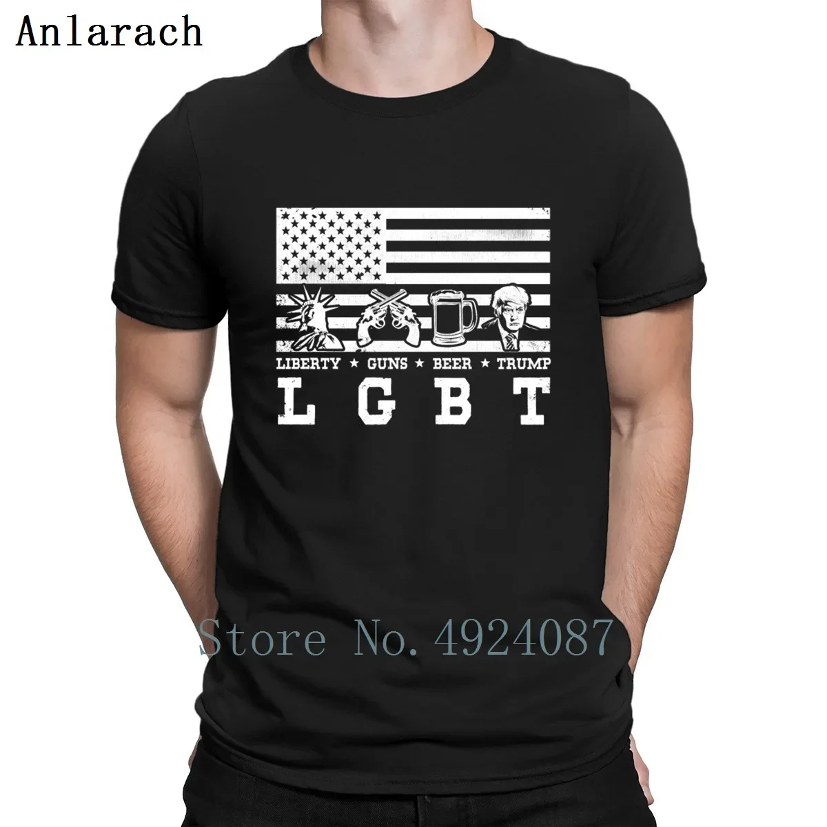 

Lgbt Liberty Guns Beer Trump Bandana T Shirt Summer Style Cheap Comical Plus Size 3xl Black Shirt Hiphop Top Male Branded