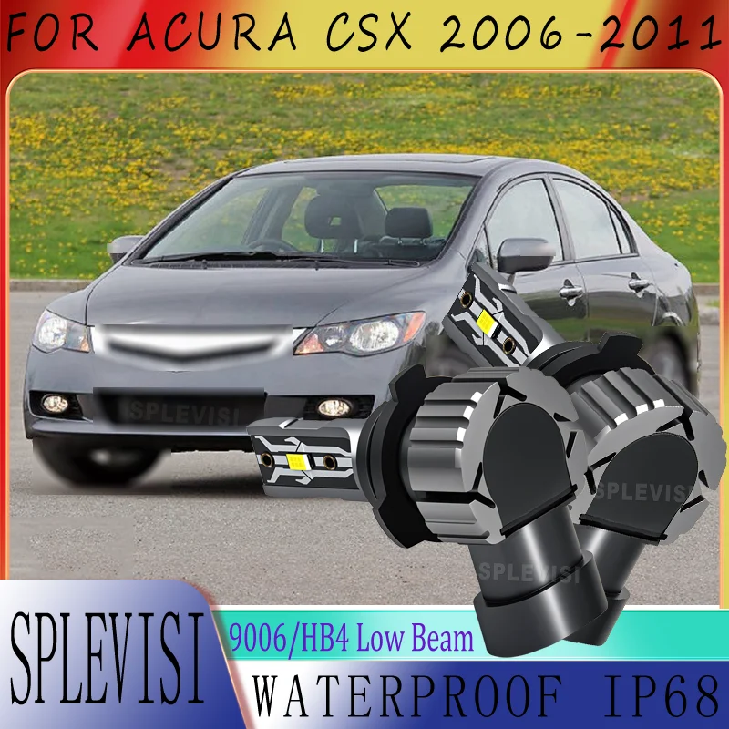 

60000 Hour Lifespan Clear Vision No Tools Needed IP68 Led Headlight Low Beam Bulbs For Acura CSX 2006 2007 2008 2009 2010 2011