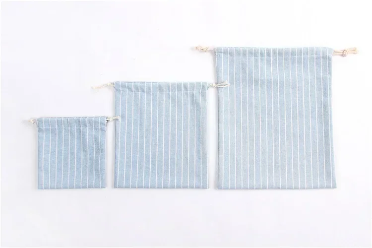 Cotton Drawstring Bags for Wedding Christmas Gift DIY Package Small Plain Pouches Home Dustproof Storage Sacks Case