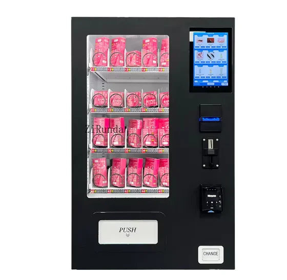 Escolha máquinas de venda automática touchscreen de mesa, mini dispensadores de lanches de mesa, com funções de pagamento e aceitação de moedas.