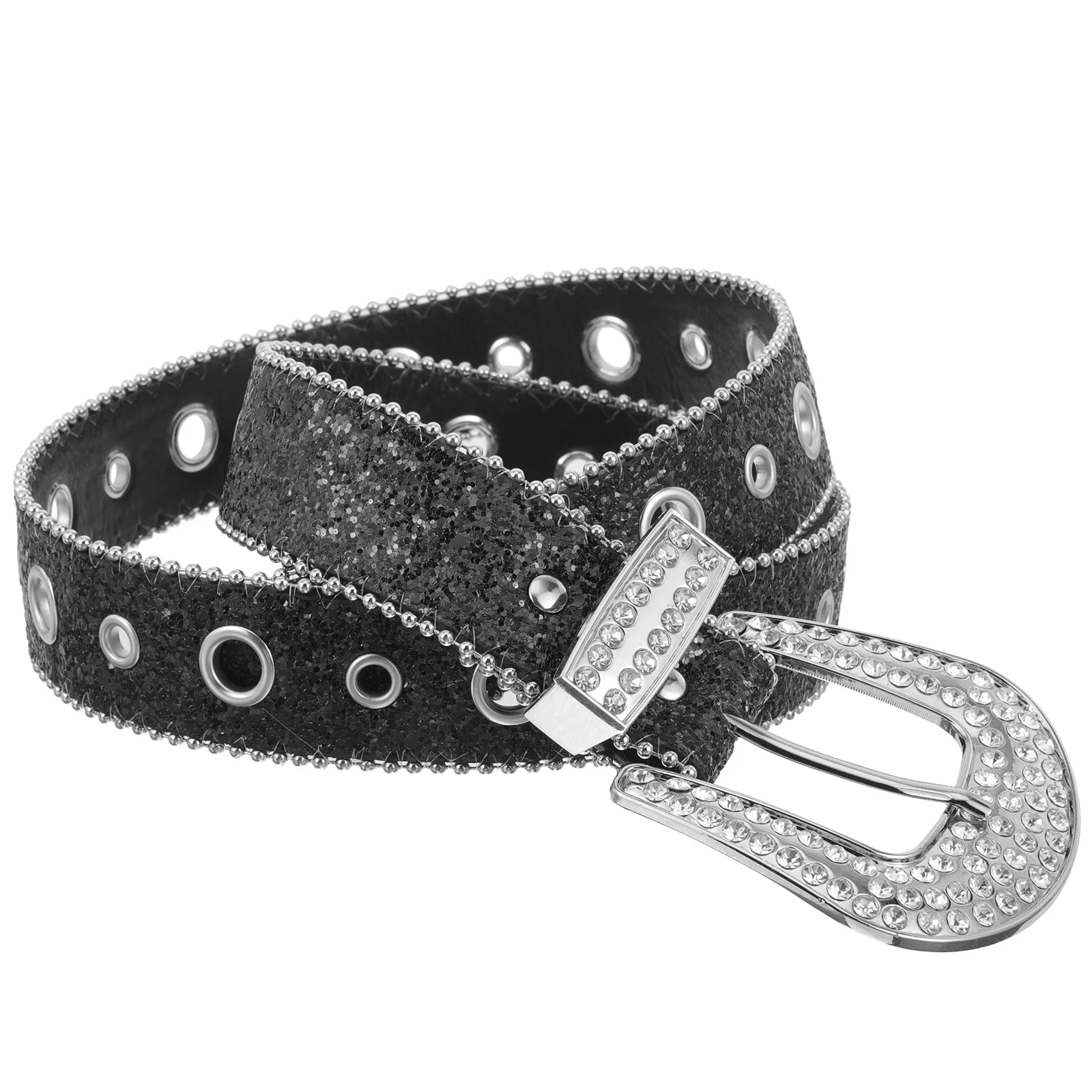 

Adjustable Rhinestone Hollow Waist Belt Fashion Wide Waistband for Women Dresses Pants Costume Accessory