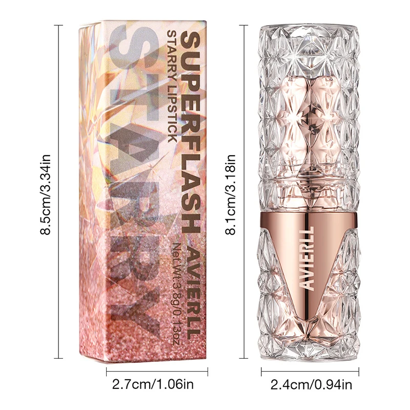 Treibsand Gold Lippenstift feiner Glitzer Lippenstift feuchtigkeit spendend seidig Meerjungfrau Mädchen rosa lang anhaltende Wasserproo Grapefruit Orange