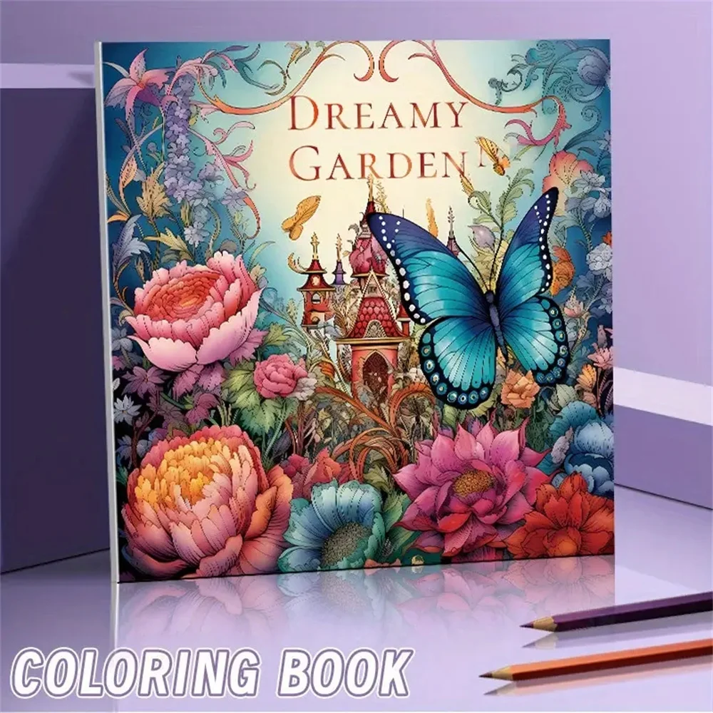 Libro da colorare artistico 20 pagine doppie pagine regalo per la festa di compleanno alleviare lo Stress Kill Time pittura Graffiti libro da disegno originale