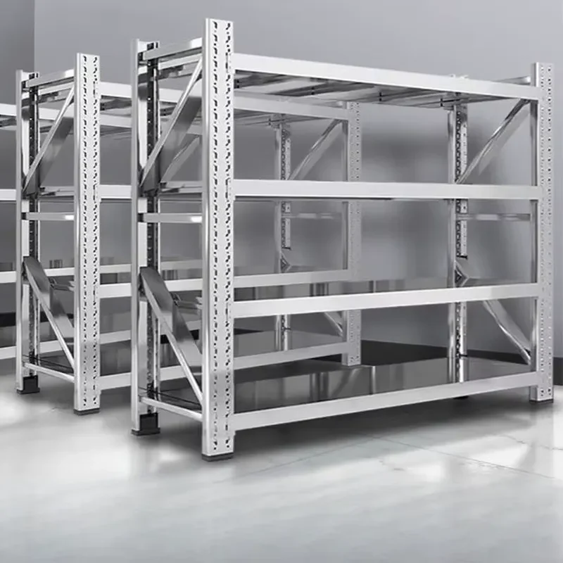 Heavy Duty Stainless Steel Storage Rack Multi Tier Adjustable Shelf for Commercial Cold Room Warehouse Organization Solution