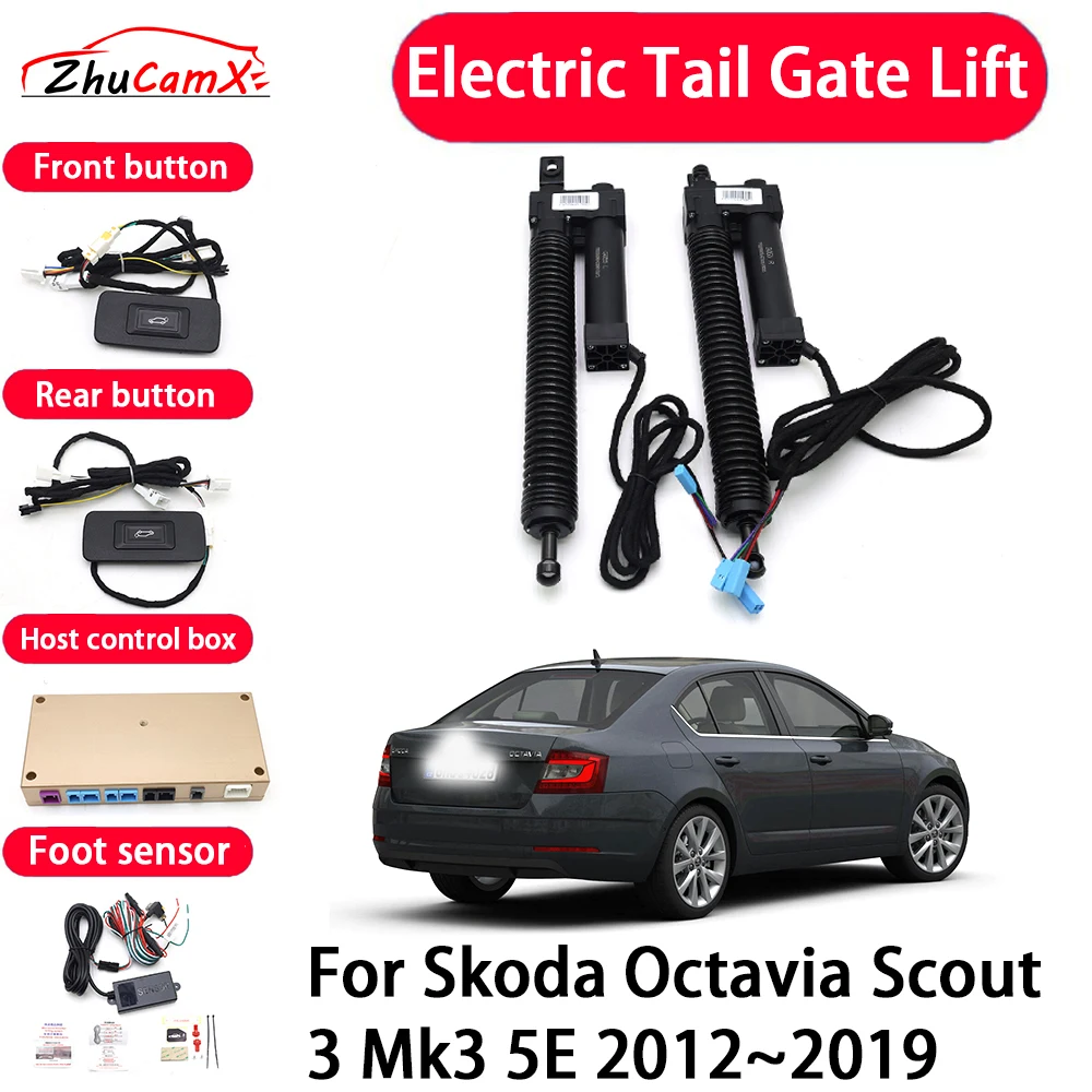 ZhuCamX Car Automatic Electric Tail Gate Lift Tailgate Assist System for Skoda Octavia Scout 3 Mk3 5E 2012–2019