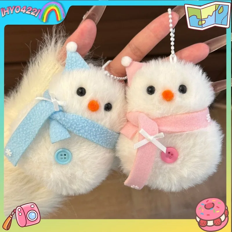 Entzückender Plüschtier-Schlüsselanhänger, Kreuz-Hunde-Design, niedliche Puppe, Schneemann, hängende Dekoration, perfektes Geburtstagsgeschenk für Freunde aus China