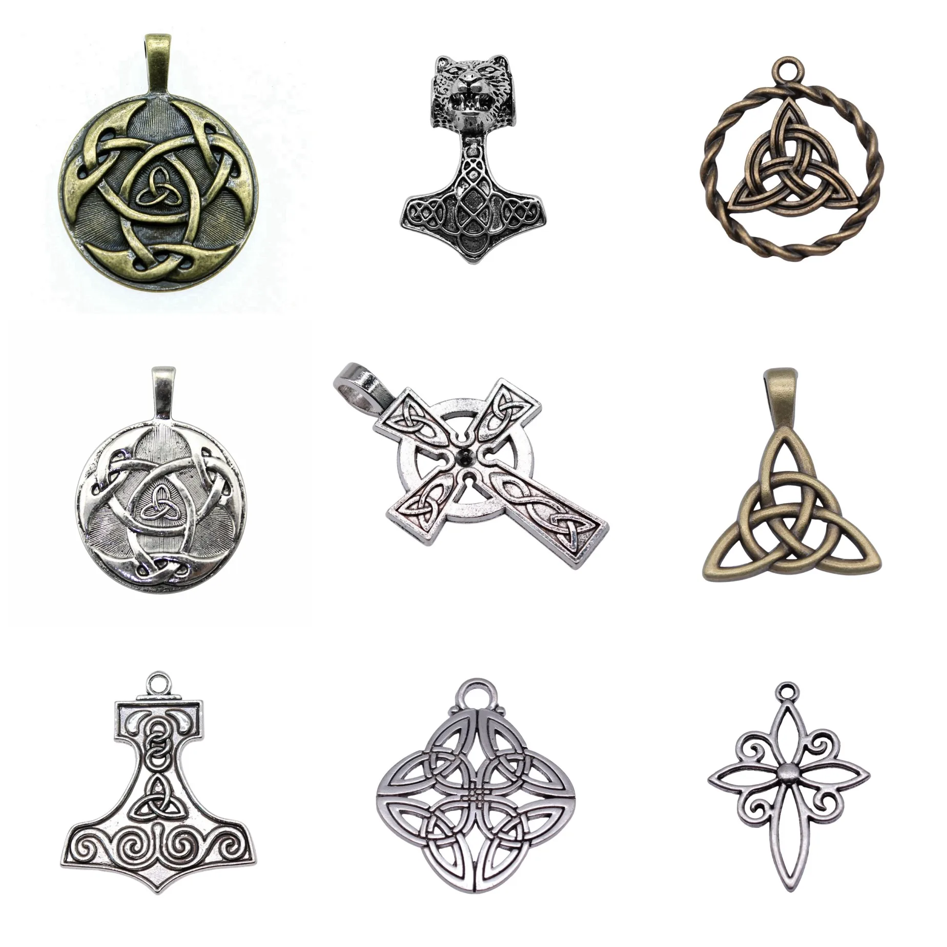 Celtic Knot Protection Amulet Charms Pendant Irish Vintage Charms Pendant For Earring Bracelet Necklace Making Craft Findings