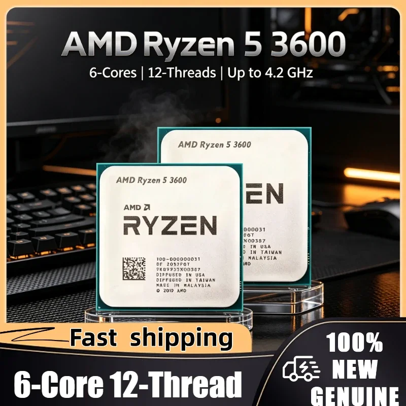 Processeur AMD Ryzen 5 3600 6 cœurs 12 threads 3,6 GHz LGA AM4 100% neuf d'origine Vente flash R5 3600
