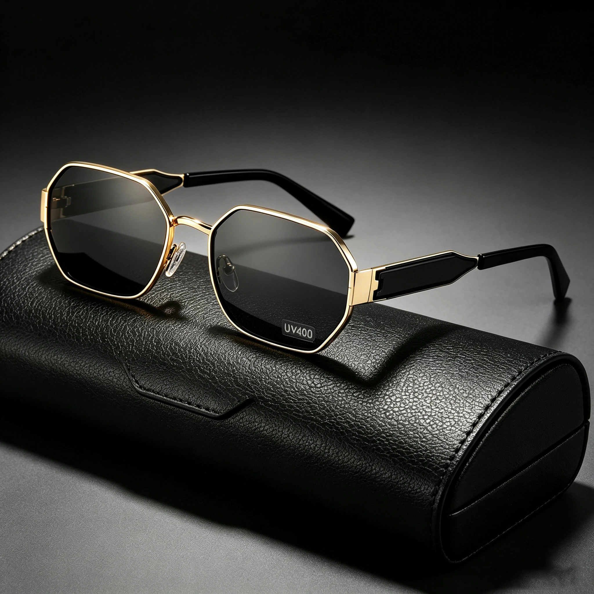 Fashion Octagon Geometric Sunglasses For Men Women Vintage Trend Design Gradient Color Lens Sun Glasses Daily Vacation Beach Y2K
