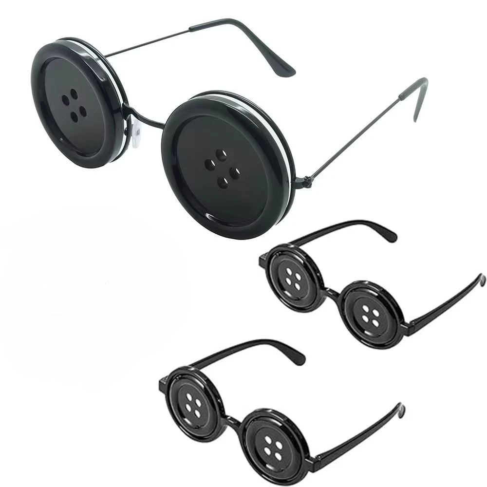 Button Eyes Glasses Eyewear Halloween Glasses Cosplay for Halloween Costume Accessory Party Favor Eyewear