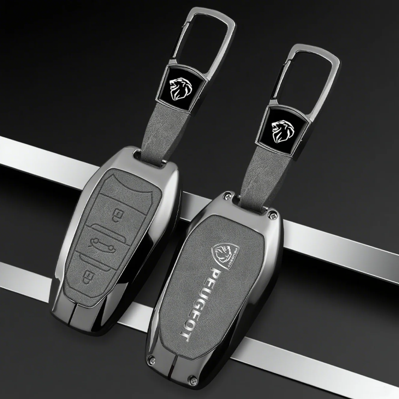 Zinklegierung Auto Smart Fernbedienung Schlüsselhülle Schutzhülle Tasche für Peugeot 2008 3008 4008 5008 308 408 508 Schutzzubehör