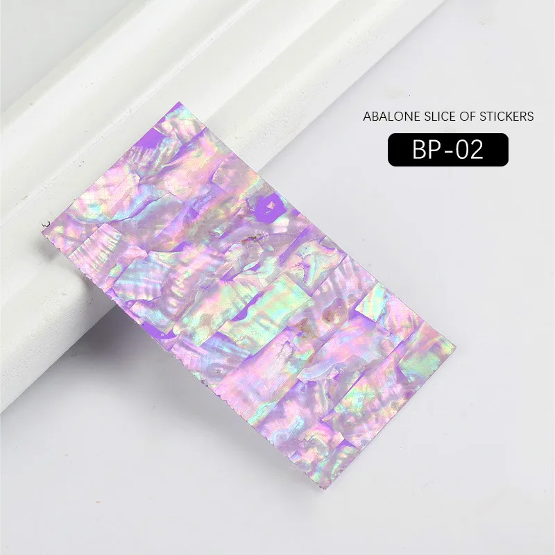 3D Abalone-Muschel-Nagelaufkleber, Selbstklebende Folien, Maniküre DIY Nagelkunst, Gel-Lack-Spitzen-Dekorationen – Detail 3