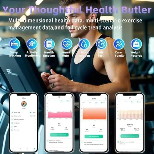 Smart Ring Fitness Tracker per uomo donna 5ATM impermeabile frequenza cardiaca pressione sanguigna monitor del sonno passo contatore di calorie non