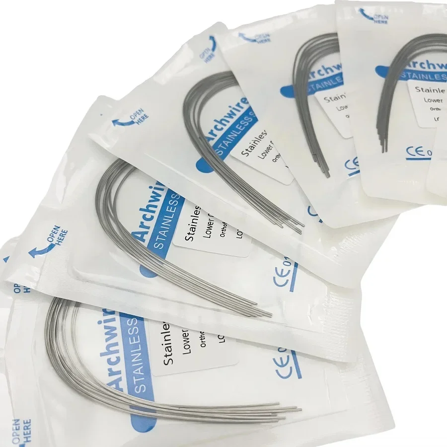 Dental Orthodontic Wires Stainless Steel Ovoid/Natural/Square Form Round Archwire Dental SS wires