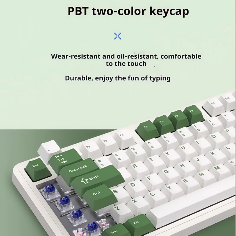 Hola98 Kongqingyu لوحة المفاتيح الميكانيكية ثلاثة أوضاع اتصال المحور الصامت التخصيص RGB مريح ASD حشية هيكل PCB