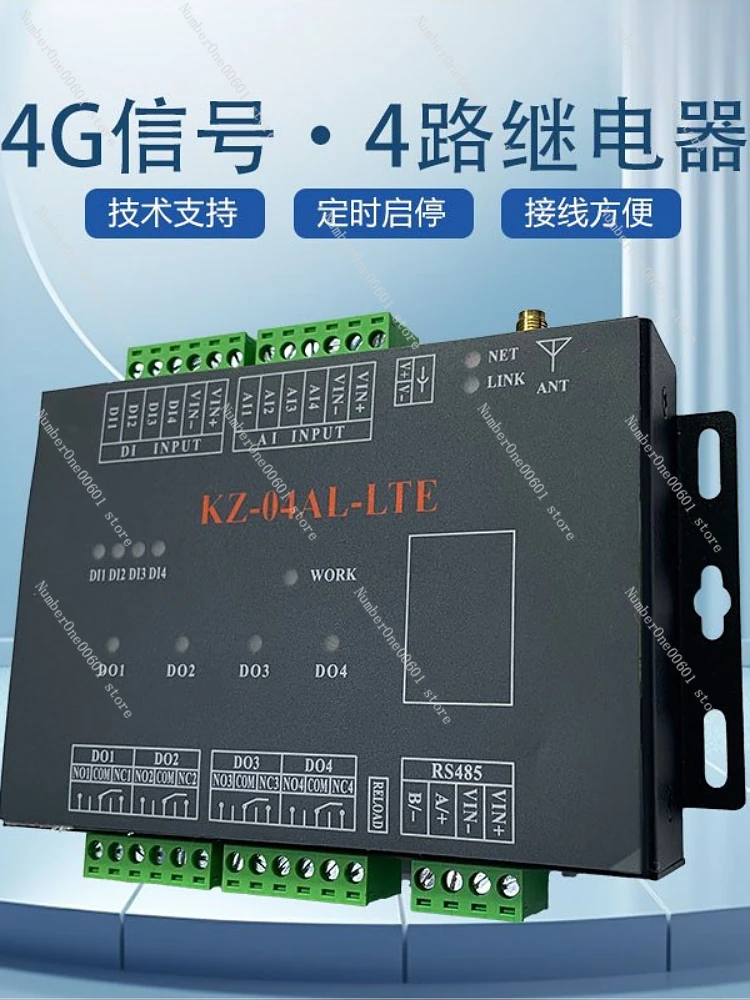 60V Wide Voltage 4G4 Channel Logic Remote Switch RTU Alarm Temperature, Humidity, Pressure, Liquid Level Oxygenation