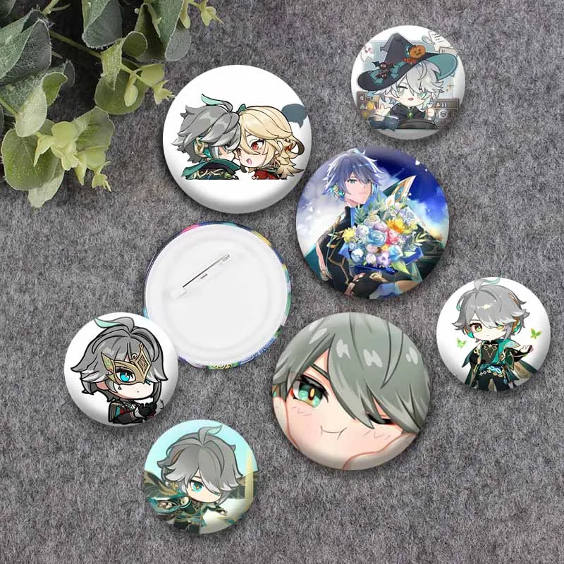 Game Genshin Impact Alhaitham Enamel Pins Cartoon Figure Lapel Brooch Handmade Otaku Culture Badge on Bag Souvenir Jewelry Gifts