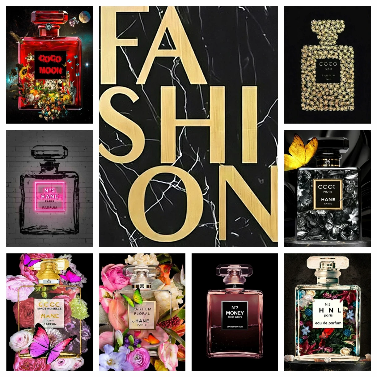 Diamond Art Kits de Pintura para DIY, Paris Perfume Bottle Pictures, Home Decor Bordado, Mosaico Quadro Artesanato, Moda, Novo, 2024 Kits