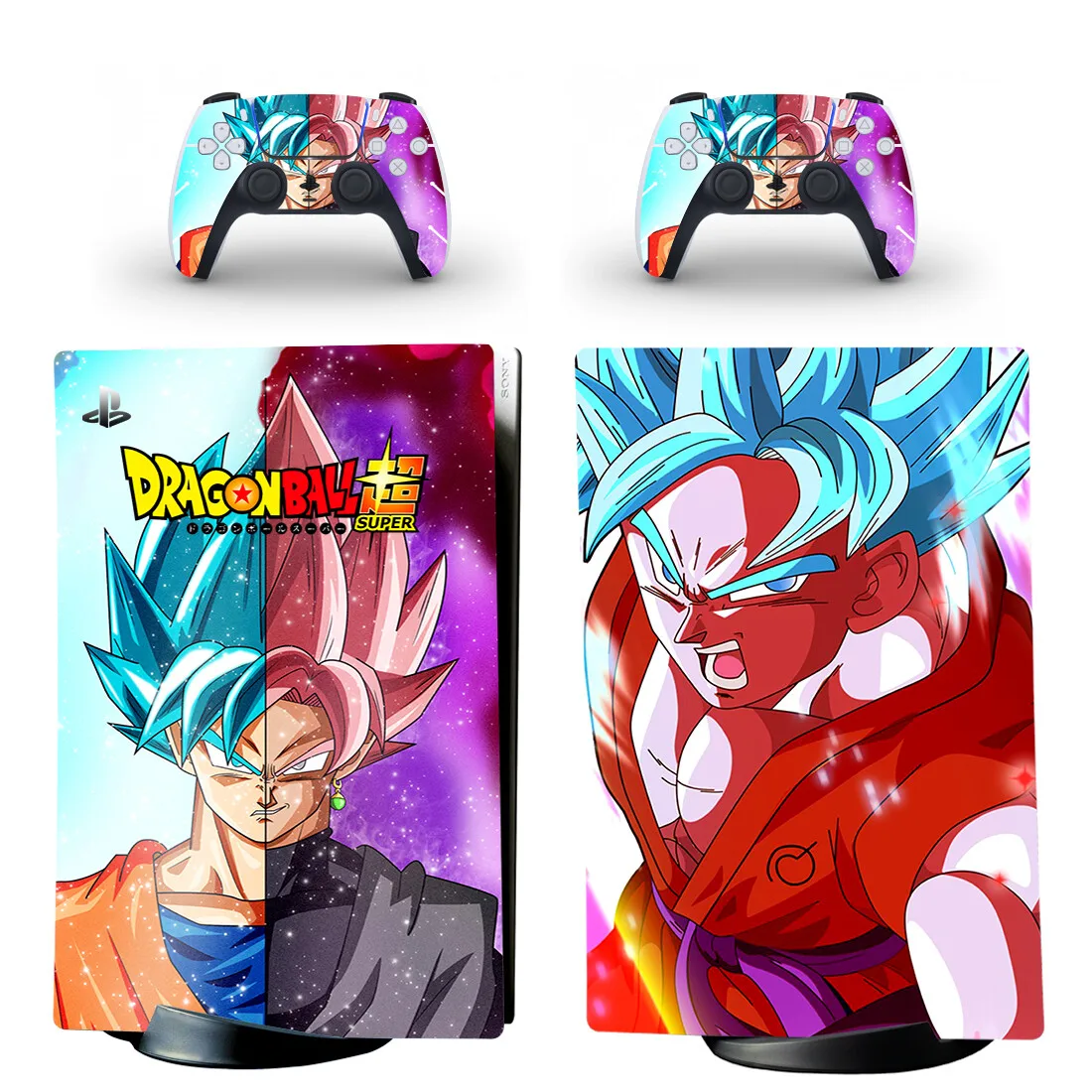 Anime Ultra Instinct Goku PS5 Digital Skin Sticker Decal Cover for Console and 2 Controllers PS5 Skin Sticker Vinyl