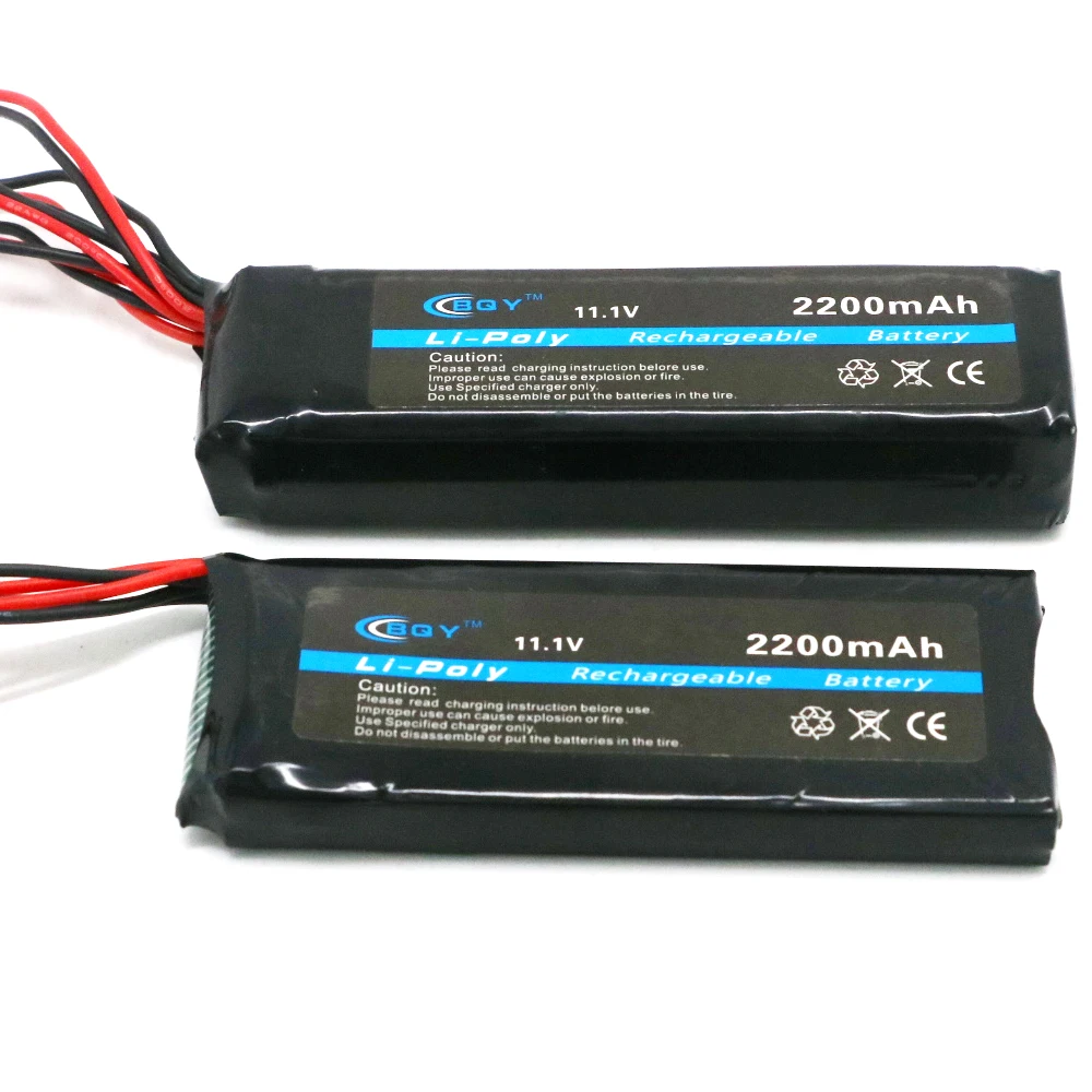 1pcs BQY Power 11.1V 3S 2200 mAh 8C RC Lipo Battery With Futaba/JR Plug For Radiomaster WFLY Flysky Transmitter Remote Control