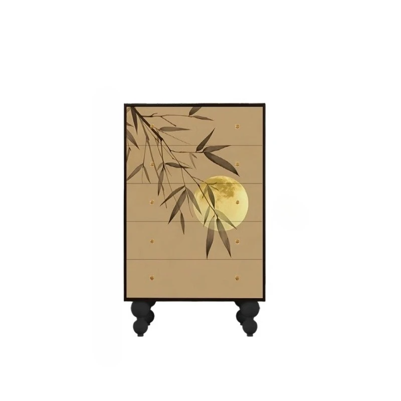 

Средневековый французский сундук из цельного дерева, хранилище в спальне, гостиная у стены, легкий роскошный шкафчик рядом с диваном